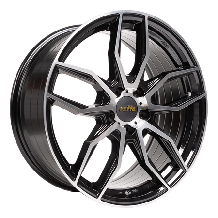 Raffa Wheels RS-04 Black Glossy Polished Face