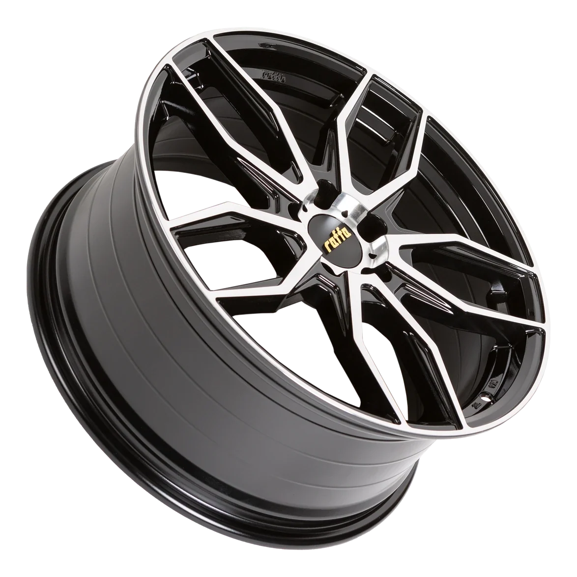 Raffa Wheels RS-04 Black Glossy Polished Face