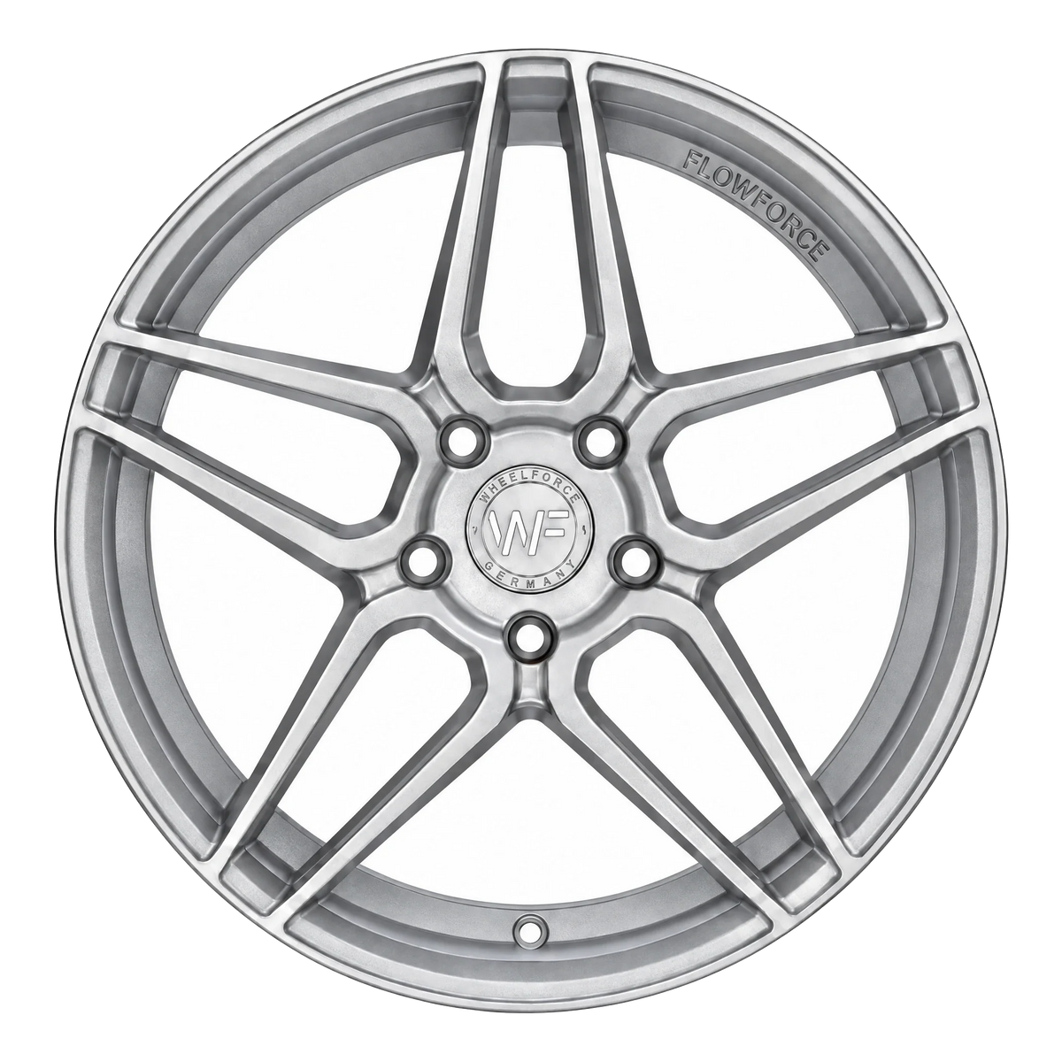 Wheelforce CF.1-FF Frozen Silver Frontansicht