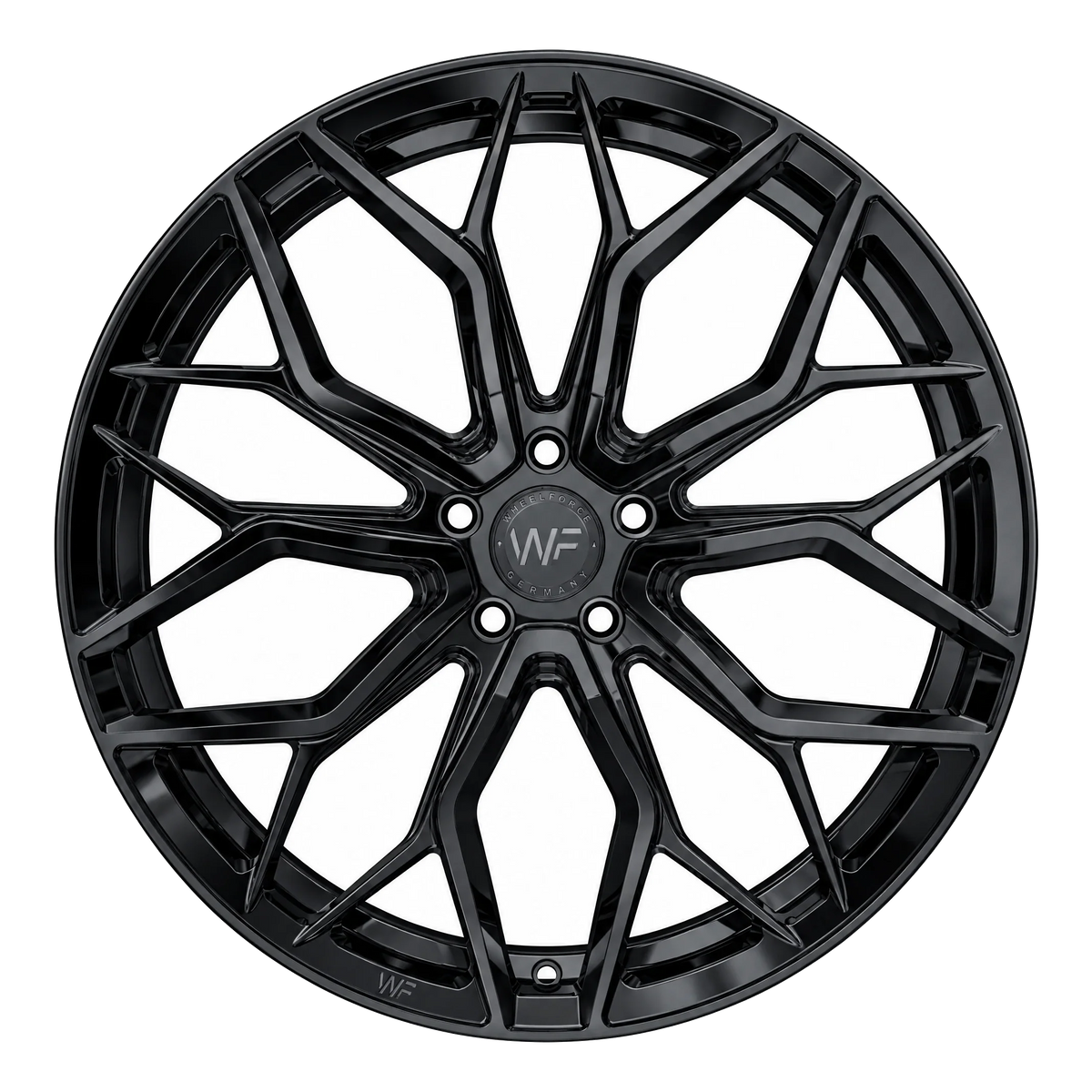 Wheelforce HE.1-FF Deep Black Frontansicht