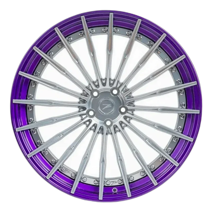 Z-Performance ZP.MODULAR 2 | DEEP CONCAVE Pure Aluminium Center - Purple Lip