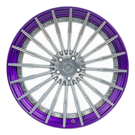 Z-Performance ZP.MODULAR 2 | DEEP CONCAVE Pure Aluminium Center - Purple Lip