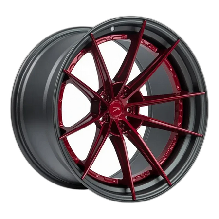 Z-Performance ZP.MODULAR 1 | SUPER DEEP CONCAVE Blood Red Center - Matte Gunmetal Lip
