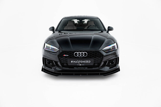 Front Stoßstange Flaps passend für Audi RS5 Coupe / Sportback F5 schwarz Hochglanz
