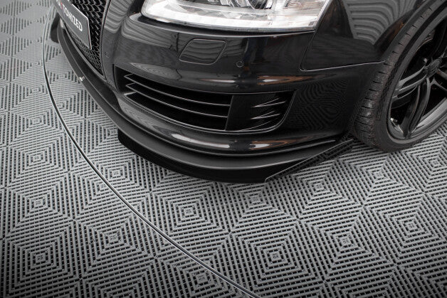 Front Stoßstange Flaps passend für Audi RS6 Avant C6 schwarz Hochglanz