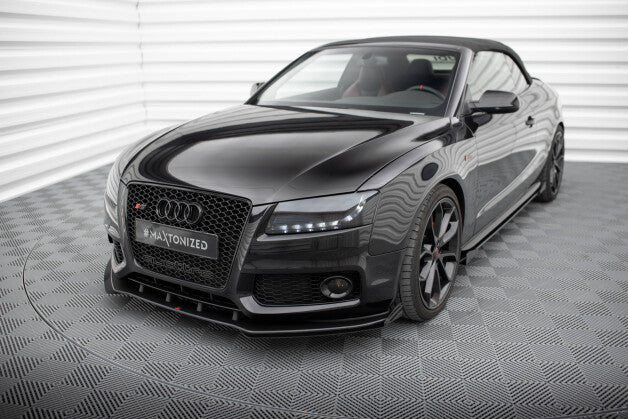 Front Stoßstange Flaps passend für Audi S5 / A5 S-Line 8T schwarz Hochglanz