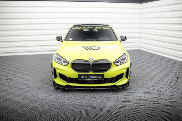 Front Stoßstange Flaps passend für BMW 1er M-Paket / M135i / 128ti F40 schwarz Hochglanz