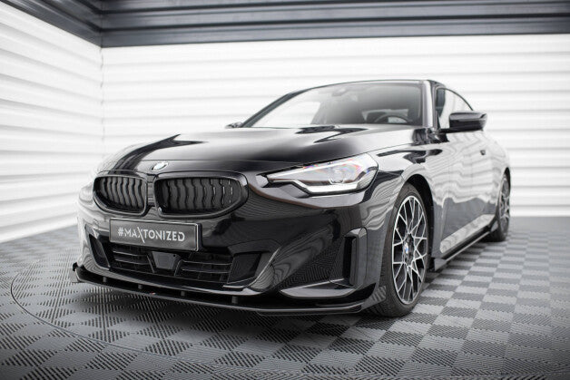 Front Stoßstange Flaps passend für BMW 2 Coupe G42 schwarz Hochglanz