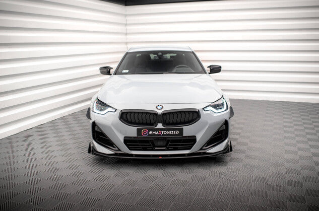 Front Stoßstange Flaps passend für BMW 2 Coupe M-Paket / M240i G42 schwarz Hochglanz