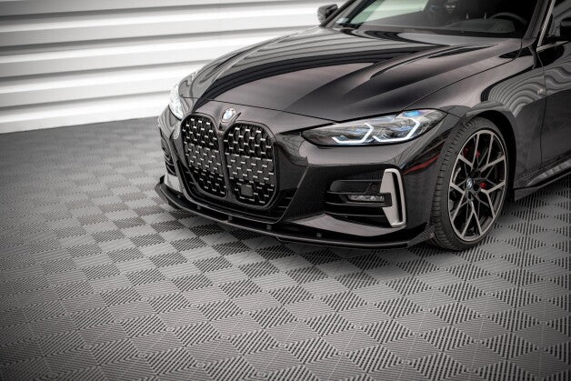 Front Stoßstange Flaps passend für BMW 4er M-Paket / M440i G22 / G23 / G22 FL / G23 FL schwarz Hochglanz