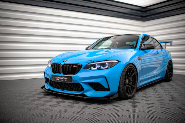 Front Stoßstange Flaps passend für BMW M2 Competition F87 schwarz Hochglanz