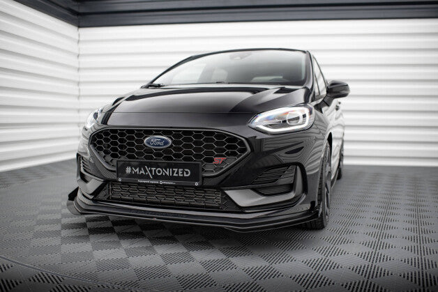 Front Stoßstange Flaps passend für Ford Fiesta ST Mk8 FL schwarz Hochglanz
