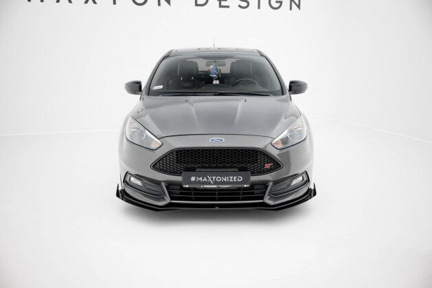 Front Stoßstange Flaps passend für Ford Focus ST Mk3 FL schwarz Hochglanz