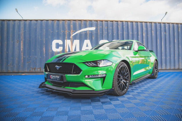 Front Stoßstange Flaps passend für Ford Mustang GT Mk6 FL schwarz Hochglanz