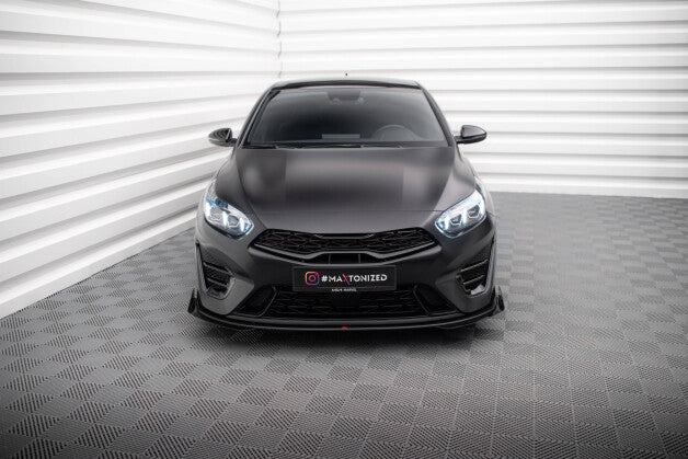 Front Stoßstange Flaps passend für Kia Proceed GT Mk3 FL / Ceed GT / GT - Line Mk1 FL schwarz Hochglanz