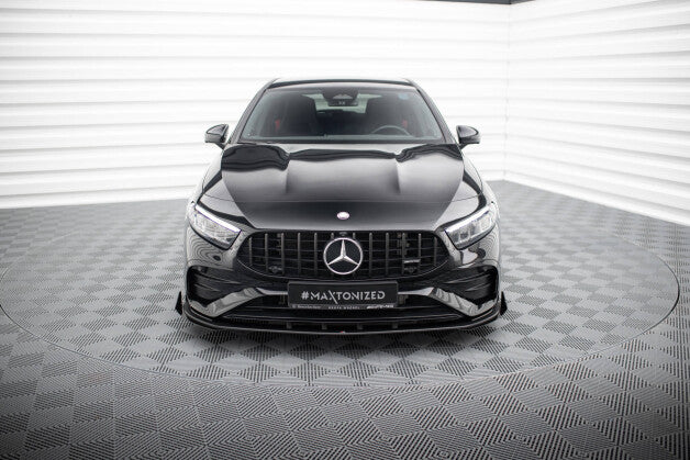Front Stoßstange Flaps passend für Mercedes-AMG A35 W177 FL schwarz Hochglanz