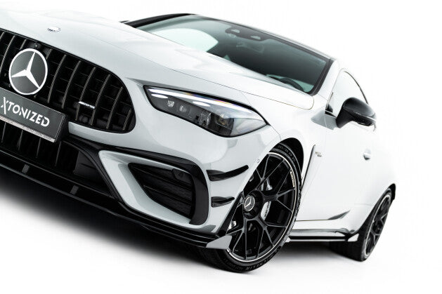 Front Stoßstange Flaps passend für Mercedes-AMG CLE 53 Aero C236 schwarz Hochglanz