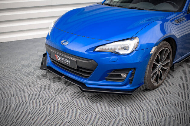 Front Stoßstange Flaps passend für Subaru BRZ Mk1 FL schwarz Hochglanz