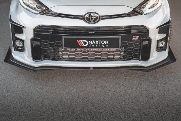 Front Stoßstange Flaps passend für Toyota GR Yaris Mk4 schwarz Hochglanz
