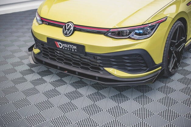 Front Stoßstange Flaps passend für VW Golf GTI Clubsport Mk8 schwarz Hochglanz