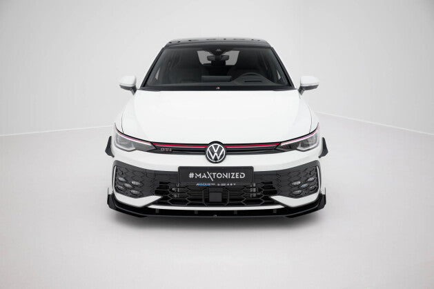 Front Stoßstange Flaps passend für VW Golf GTI / GTE / R-Line Mk8 FL schwarz Hochglanz