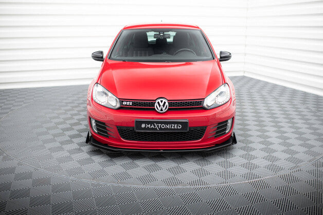 Front Stoßstange Flaps passend für VW Golf GTI Mk6 schwarz Hochglanz