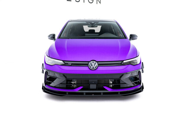 Front Stoßstange Flaps passend für VW Golf R Hatchback Mk8 FL schwarz Hochglanz