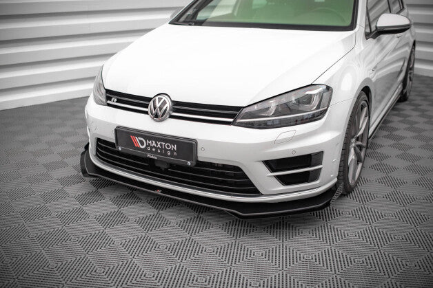 Front Stoßstange Flaps passend für VW Golf R Mk7 schwarz Hochglanz