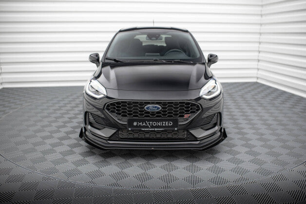 Frontlippe + Flaps passend für Ford Fiesta ST Mk8 FL schwarz Hochglanz