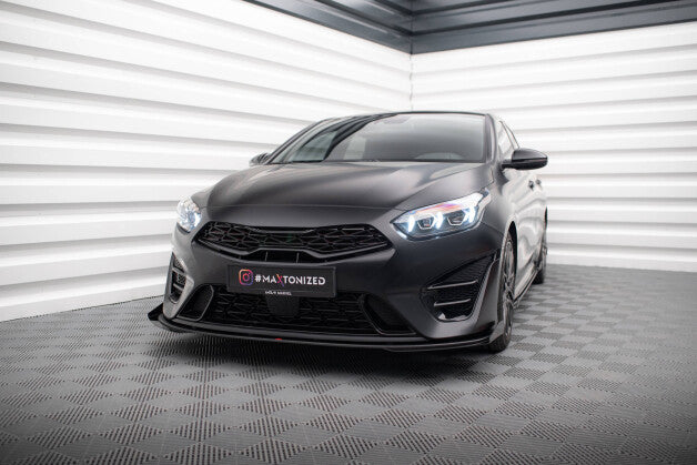 Frontlippe + Flaps passend für Kia Proceed GT Mk3 FL / Ceed GT / GT - Line Mk1 FL schwarz Hochglanz
