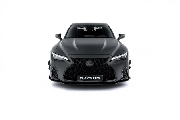 Frontlippe + Flaps passend für Lexus IS 500 Mk3 Facelift 2 (XE30) schwarz Hochglanz (4255647865758)