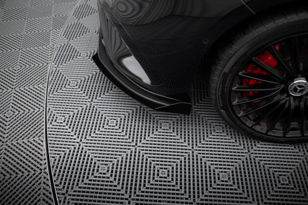 Frontlippe + Flaps passend für Mercedes-AMG A35 W177 FL schwarz Hochglanz