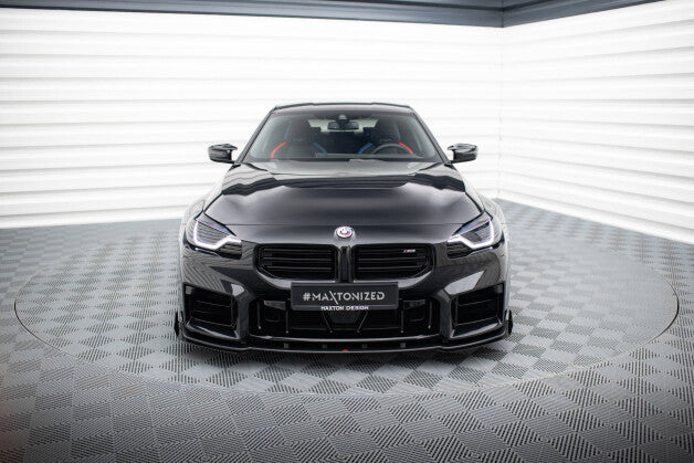 Frontlippe + Flaps V.1 passend für BMW M2 G87 schwarz Hochglanz