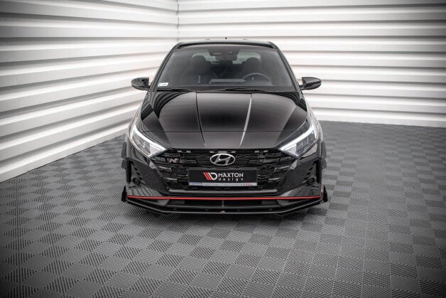Frontlippe + Flaps V.1 passend für Hyundai I20 N Mk3 schwarz Hochglanz