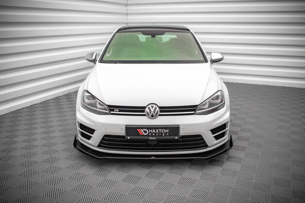 Frontlippe + Flaps V.1 passend für VW Golf R Mk7 schwarz Hochglanz