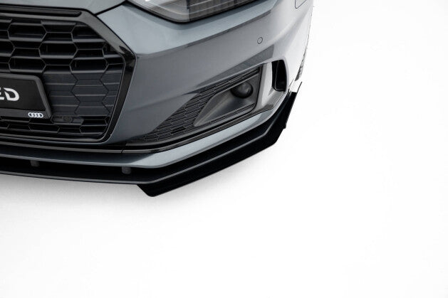 Frontlippe passend für Audi A5 F5 FL schwarz matt + Hochglanz Flaps
