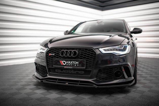 Frontlippe passend für Audi A6 RS6 Look C7 schwarz Hochglanz