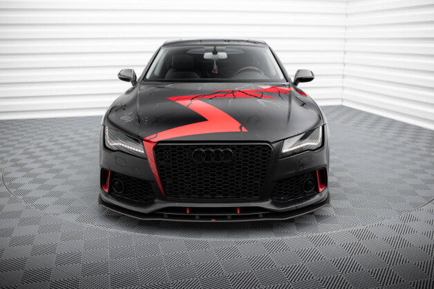 Frontlippe passend für Audi A7 RS7 Look C7 schwarz matt
