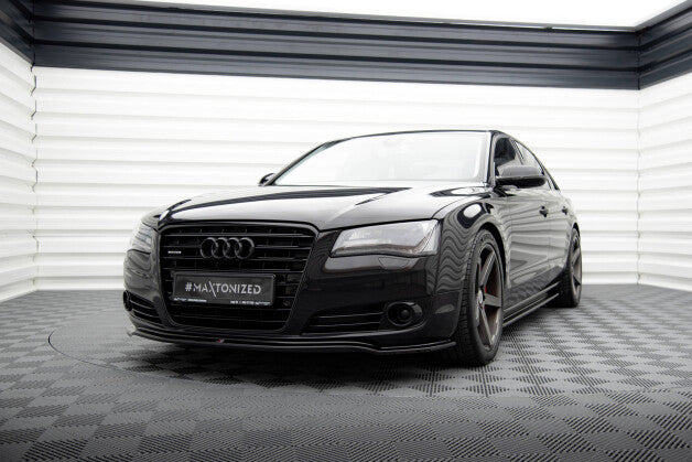 Frontlippe passend für Audi A8 D4 schwarz Hochglanz