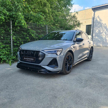Frontlippe passend für Audi e-Tron S-Line schwarz Hochglanz