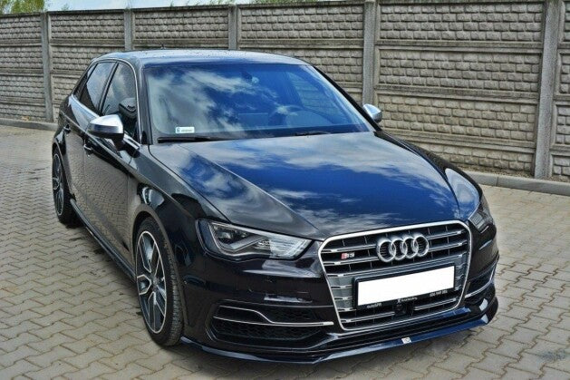 Frontlippe passend für Audi S3 / A3 S-Line 8v Hatchback / Sportback schwarz Hochglanz