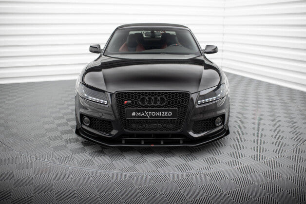 Frontlippe passend für Audi S5 / A5 S-Line 8T roter Kern + Hochglanz Flaps