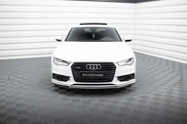 Frontlippe passend für Audi S7 / A7 S-Line C7 FL schwarz Hochglanz