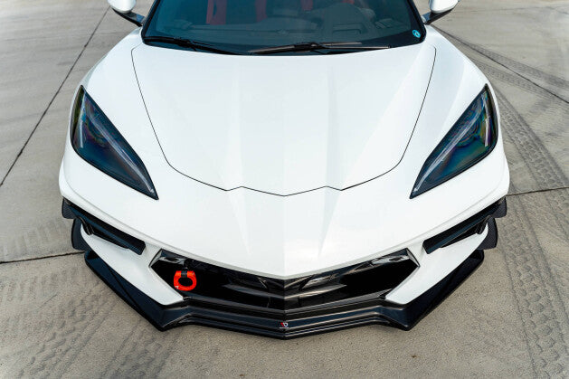 Frontlippe passend für Chevrolet Corvette C8 schwarz Hochglanz