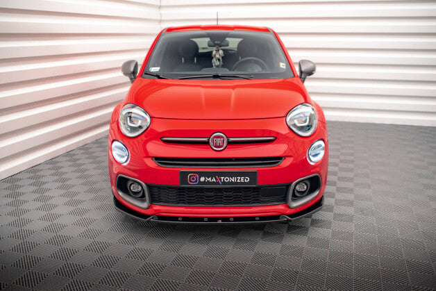 Frontlippe passend für Fiat 500X Sport Mk1 FL schwarz Hochglanz