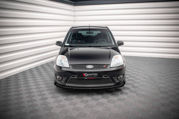 Frontlippe passend für Ford Fiesta ST Mk6 roter Kern + Hochglanz Flaps