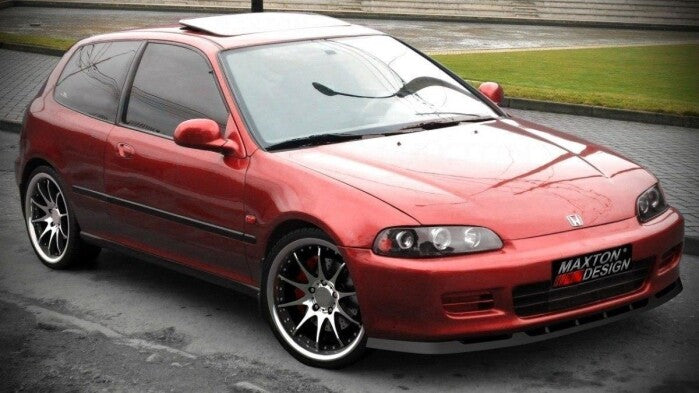 Frontlippe passend für Honda Civic MK5 schwarz Hochglanz