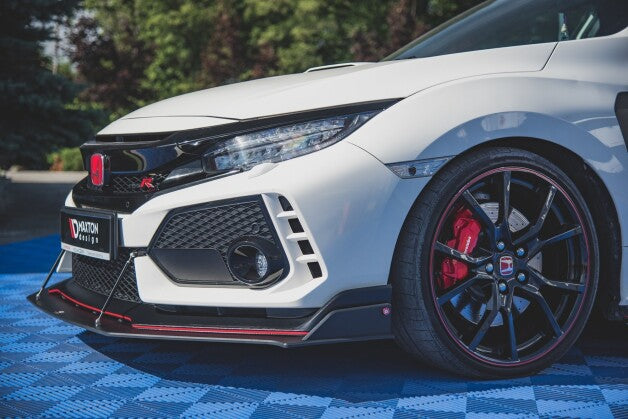 Frontlippe passend für Honda Civic X Type-R roter Kern