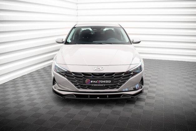 Frontlippe passend für Hyundai Elantra Mk7 schwarz Hochglanz