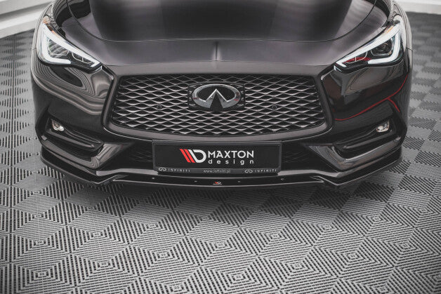 Frontlippe passend für Infiniti Q60 S Mk2 schwarz Hochglanz